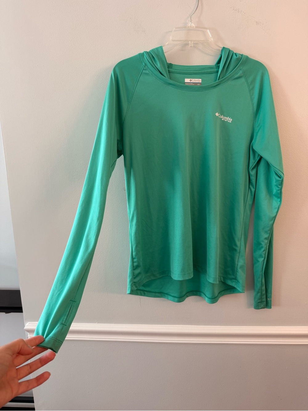 Columbia Women's Teal Long-Sleeve Hoodie Sun Shirt